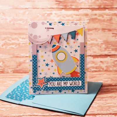 Out Of This World card with matching envie