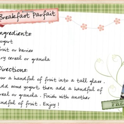Breakfast Parfait recipe card