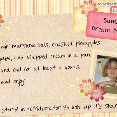 Summer Dream Dessert recipe card