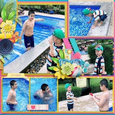 At the pool