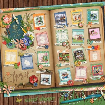 Passport to Sweet Stuff Challenges April Card