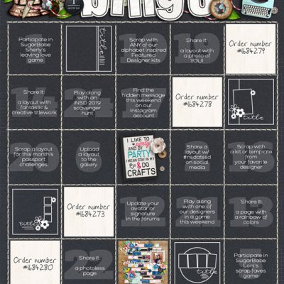iNSD Bingo Card