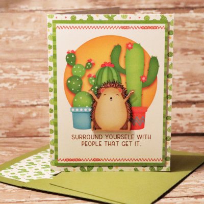 Surround Yourself card with matching envie