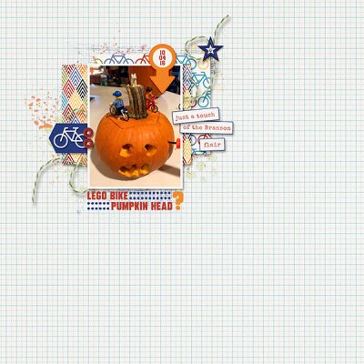LEGO Bike, Pumpkin Head