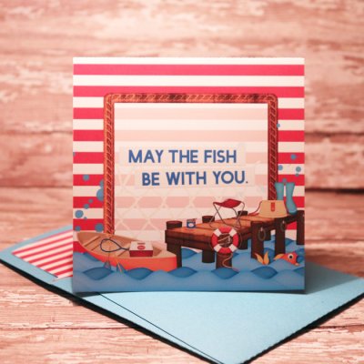 May The Fish Be With You birthday card