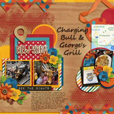 NYC Charging Bull & Georges Grill 072019