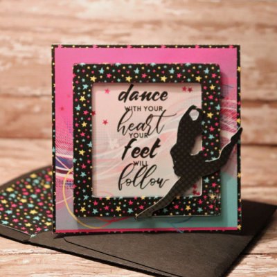Just Dance Card with matching envie