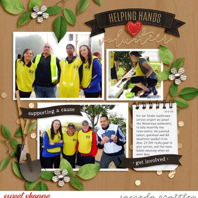 Helping hands volunteer