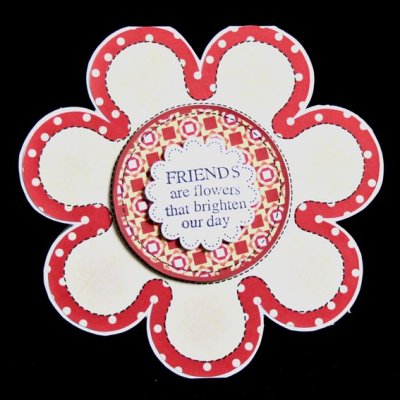 Flower (hybrid shaped card)