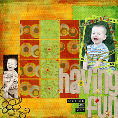having fun