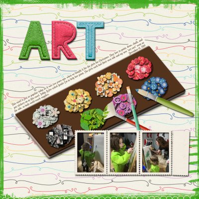 #18 Scraplift Art with the Granddaughters