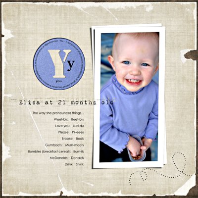 Elisa at 21 months old (page 1)