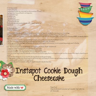 Instapot Cookie Dough Cheesecake