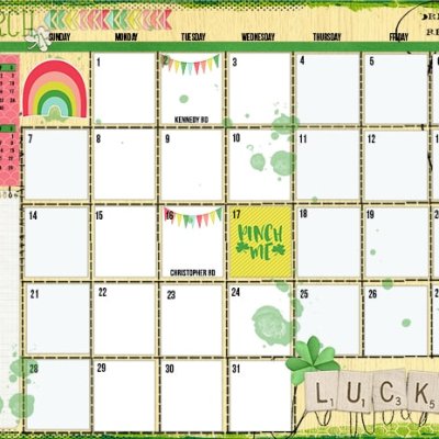 March 2021 Monthly View Digital Planner