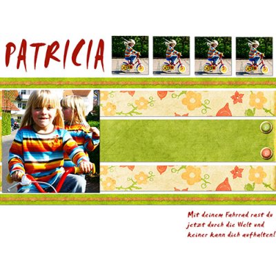 Patrica and her bike