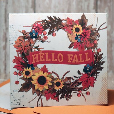 Hello Fall Wreath Card