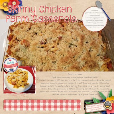 Skinny Chicken Parm Casserole