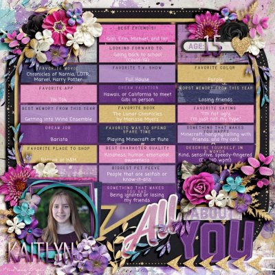 All About You - Kaitlyn, age 15