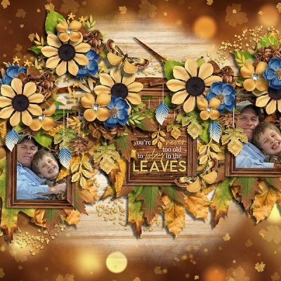 You're never too old to play in the leaves