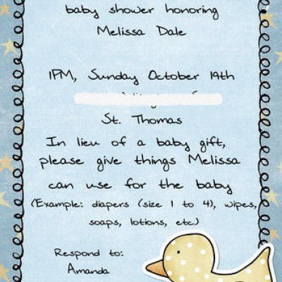 baby shower invitation
