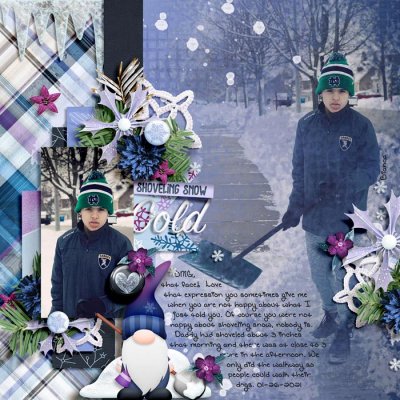 shoveling snow COLD