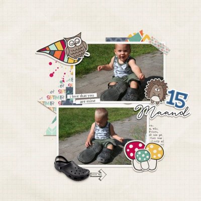 With daddy's shoes