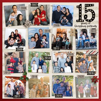 15 years of Christmas portraits