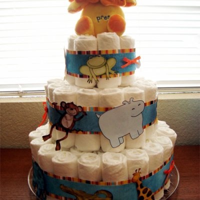 Animal Diaper Cake