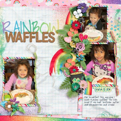 Rainbow Waffles