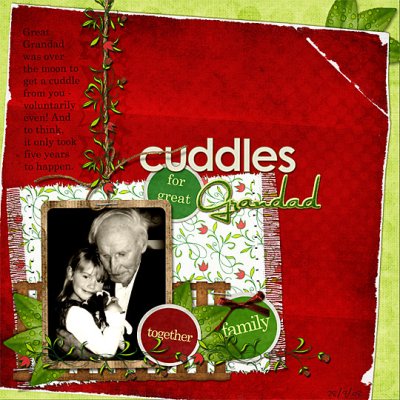 Cuddles for Great Grandad