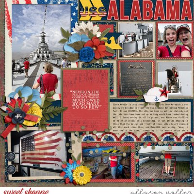 USS Alabama left