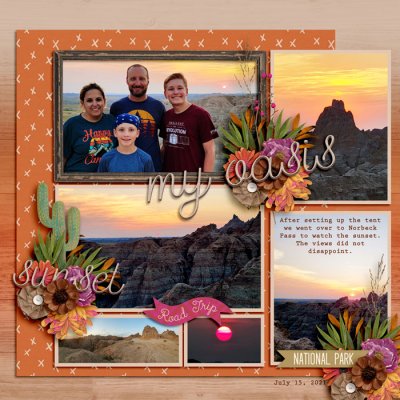 Sunset in Badlands
