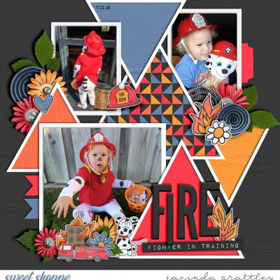 Firefighter in training