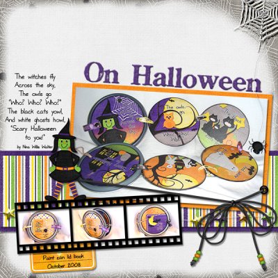 Halloween Paint Can Lid Book