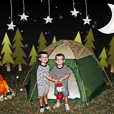 Camping in the backyard
