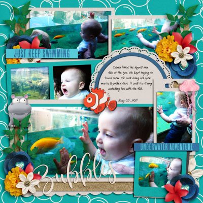Caden with Fish at the zoo 2011