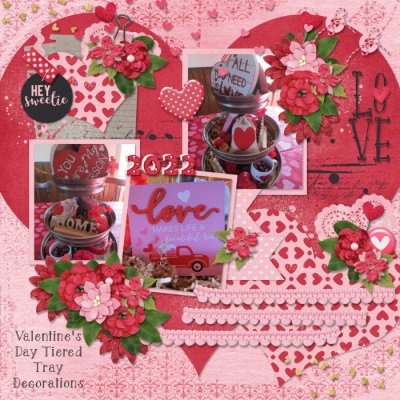 Valentine's Day Tiered Tray Decorations