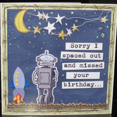 "Spaced Out" Birthday Card