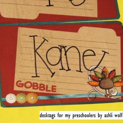stuffed desktags for my preschoolers
