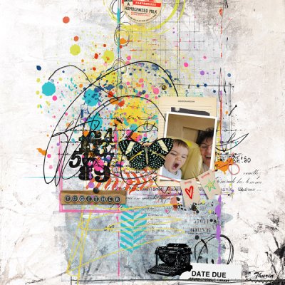 This & That - Challenge 12a - Messy with paints and brushes