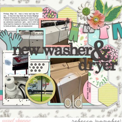 New washer and dryer, right