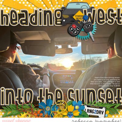 Heading west into the sunset