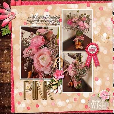 Pink birthday flowers