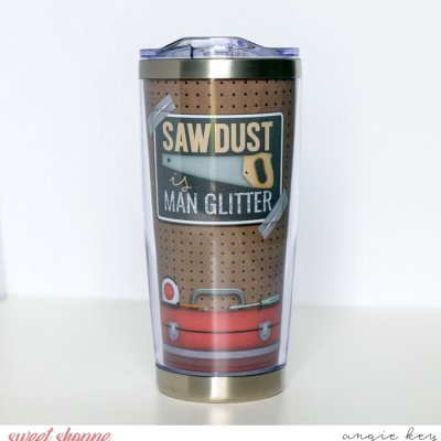 Man Glitter Father's Day Custom Tumbler