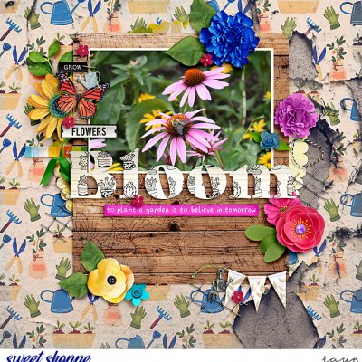 Summer Scrap-a-thon: August 11: Garden