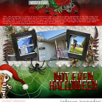 Christmas lights up before Halloween