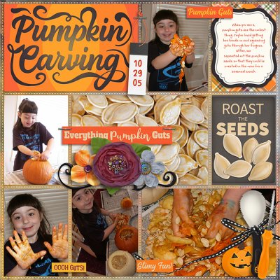 2005 pumpkin guts and seeds