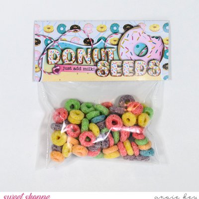 Donut Seeds Treat Bag Topper