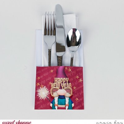 New Year's Eve Table Decor: Utensil Holder