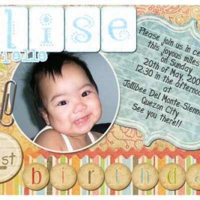 Elise Gabrielle's First Birthday Collats